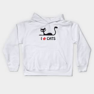 I love cats Kids Hoodie